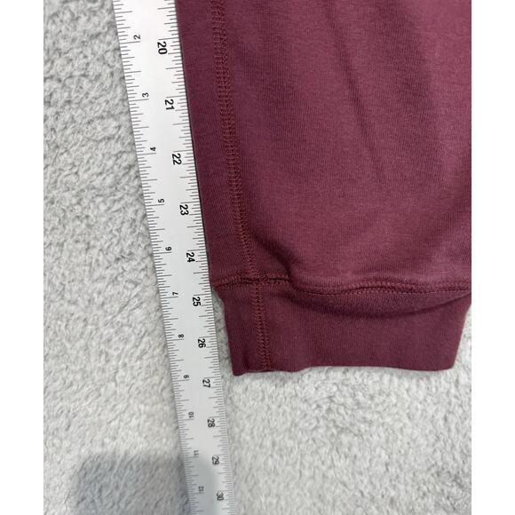 VTG J Crew Sweatpants Joggers Men Large Oarsmen Burgundy Fleece Activewear - Picture 4 of 12
